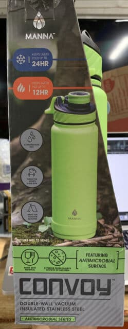 Manna Stainless Steel Convoy 32oz Water Bottle 2-pack- Sold per pc. (Available color: Apple green)