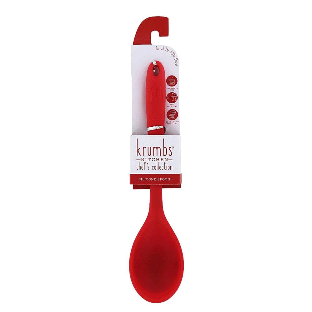 Krumbs Kitchen Chef's Collection Silicone Spoon, Red