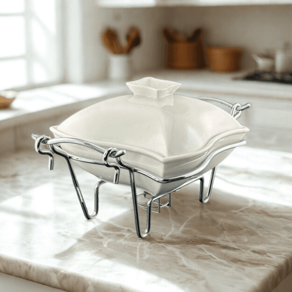 Godinger “Siena” White Covered Baker