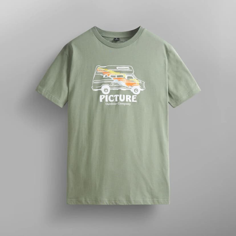 Picture Outdoor Company Men’s Organic Cotton Graphic T-Shirt – Olive Green
