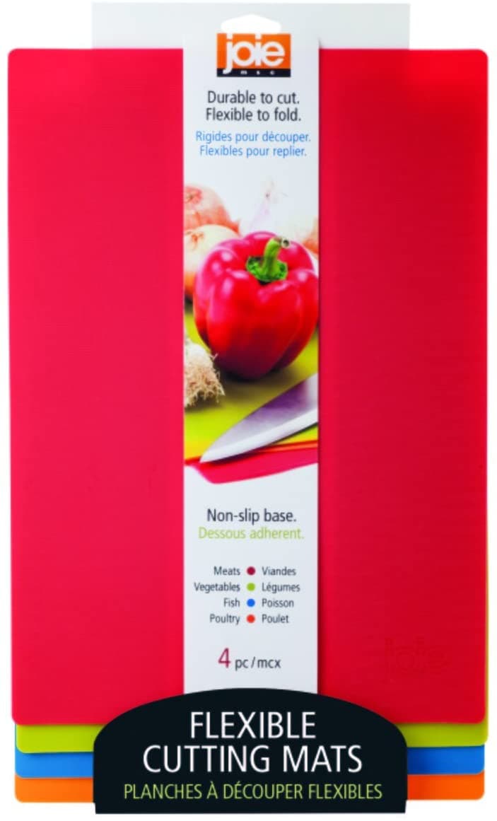 Joie Flexible Cutting Mats (4 Pack), Multicolor