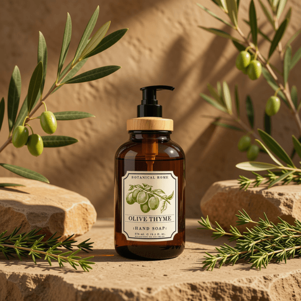 Botanical Home Hand Soap - Olive Thyme 576 ml | 19.5 fl oz. | Infused with Essential Oils