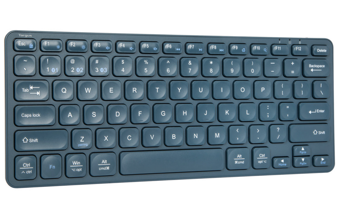 TARGUS - Compact Multi-Device Bluetooth® Antimicrobial Keyboard (Blue)