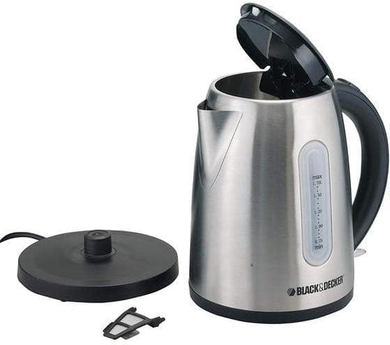 BLACK+DECKER - Electric Kettle With Stainless Steel Body 1.7 l 2200 W  JC400-B5 Silver/Black - Onefamshop – OneFamShop - The Complete Family Shop